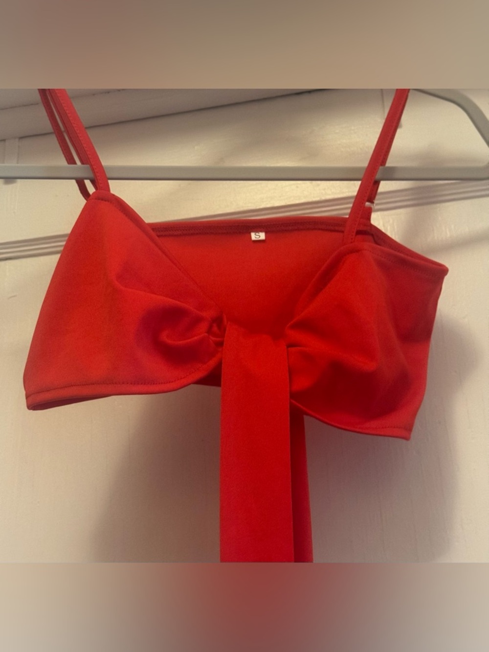 Red Bow Front Crop Top & Skirt Summer Set